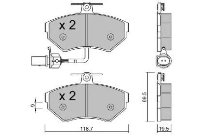 Комплект тормозных колодок AISIN BPVW-1033